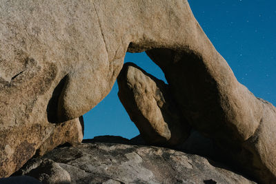 Rock formation against clear sky