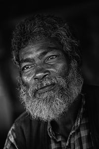 Close-up of thoughtful man looking away