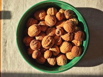 High angle view of various food in bowl