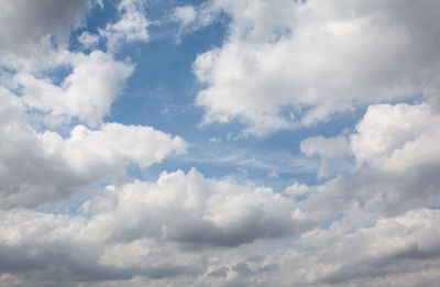 Low angle view of clouds in sky