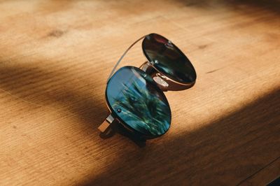 Close-up high angle view of table