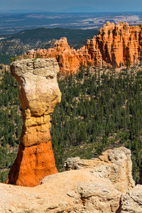 Rock formations on sunny day