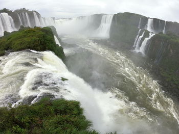 Scenic view of waterfall