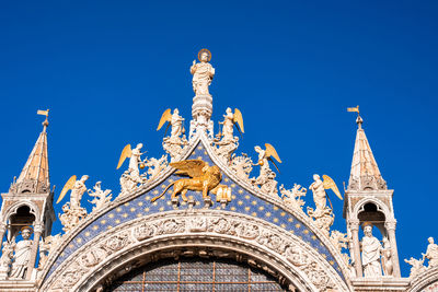 Beautiful details of basilica di san marco in venice.