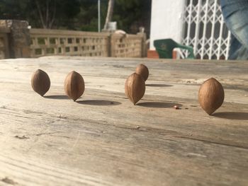 Close-up of banana on table