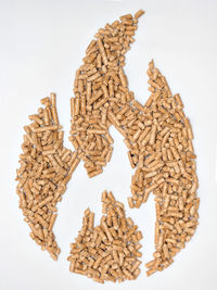 High angle view of bread