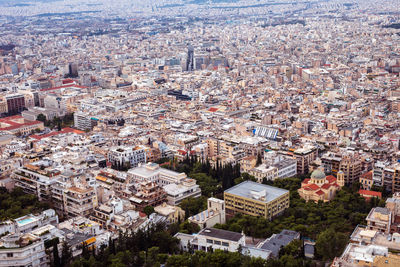 High angle view of townscape