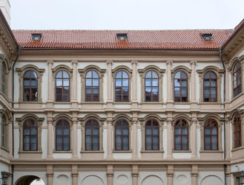 Low angle view of building against clear sky