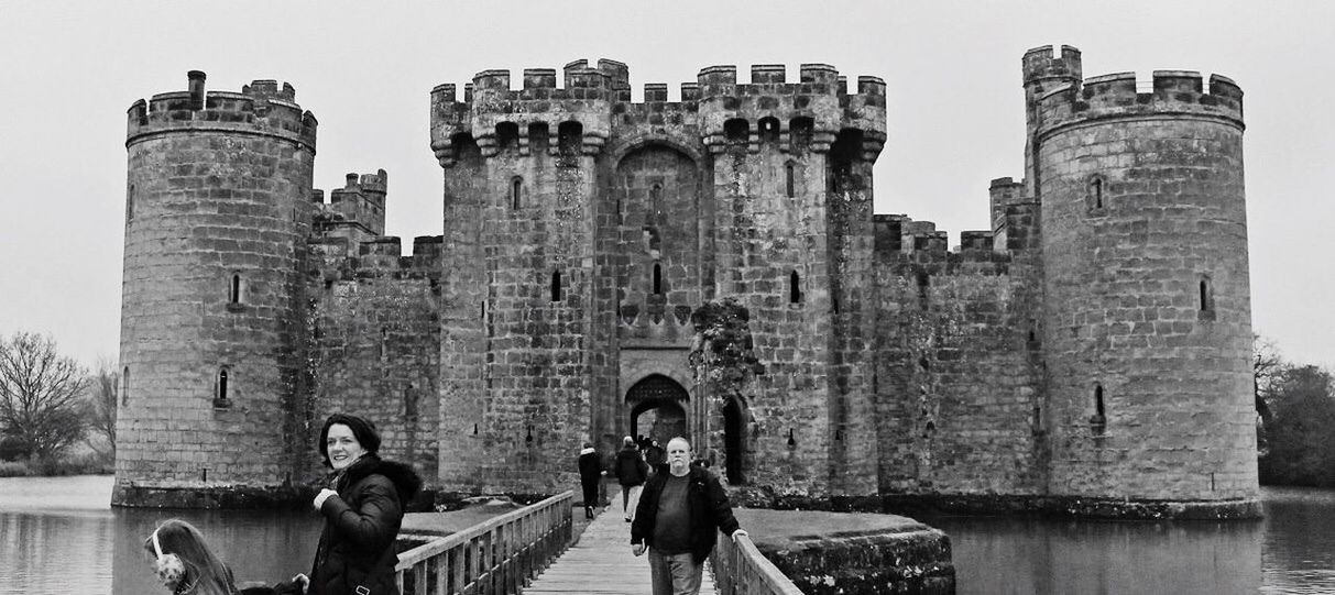 TOURISTS AT OLD RUINS