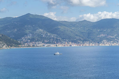 Aerial view of laigueglia and alassio