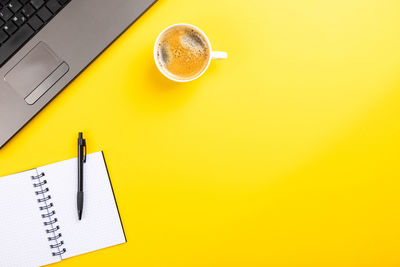 Coffee cup on table