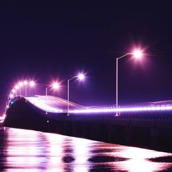 Illuminated street light at night