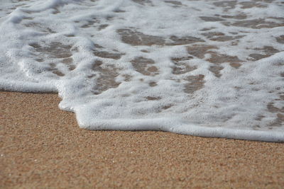 Close-up of waves on beach