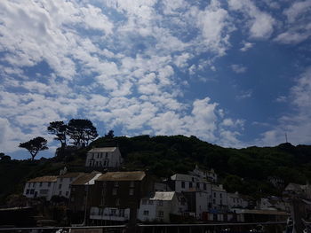 Low angle view of buildings against sky