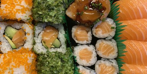 Close-up of sushi