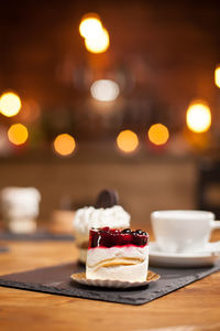 Close-up of cupcakes on table