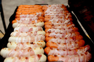 Close-up of meat for sale in market