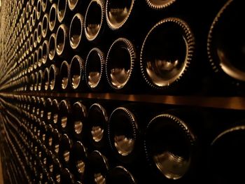 Full frame shot of wine bottles