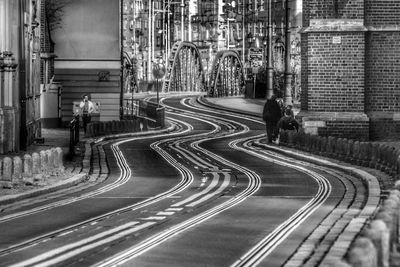 People on street in city