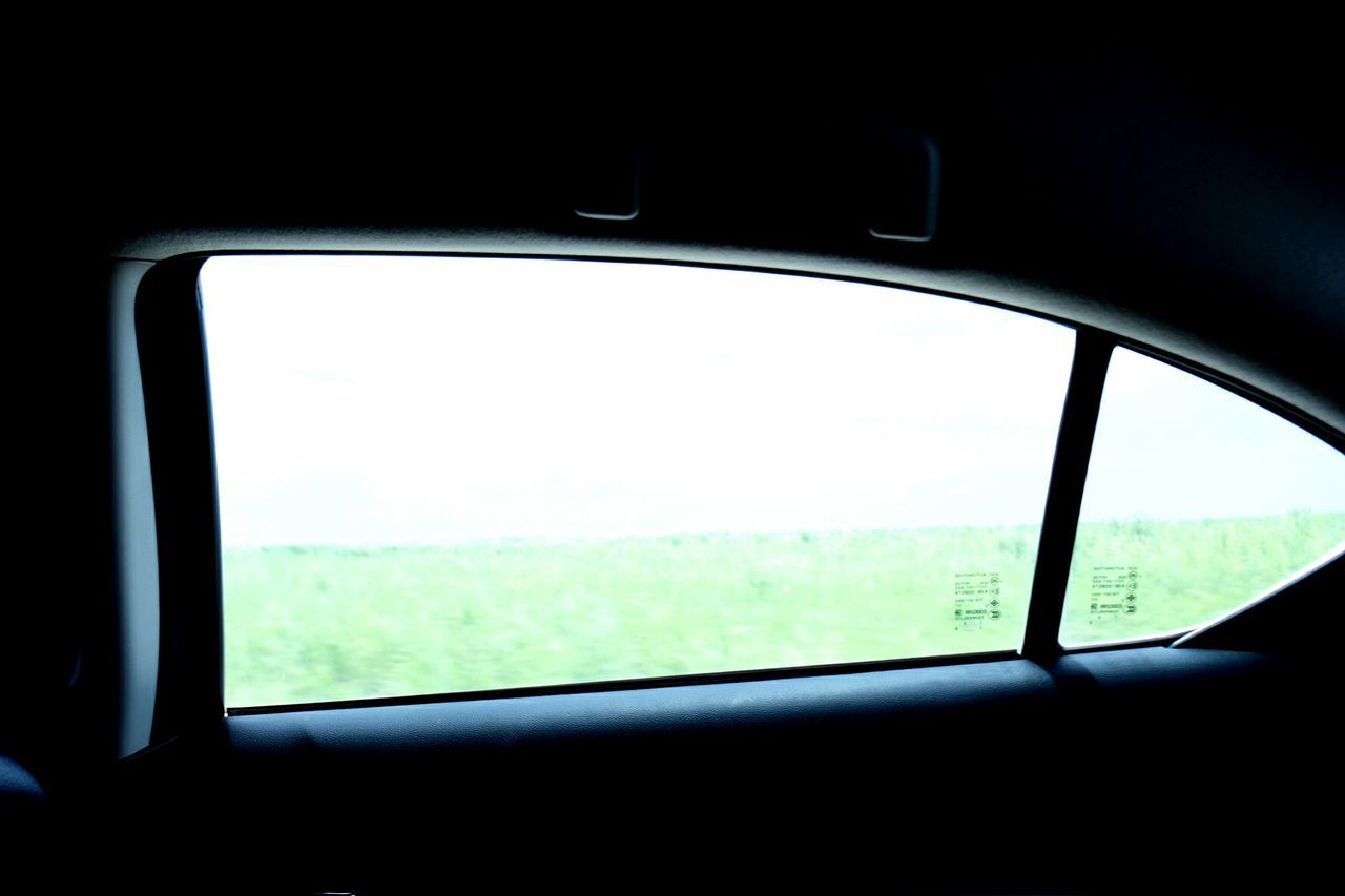 VIEW OF TRAIN WINDOW