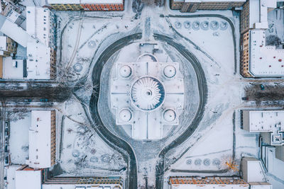 Close-up of clock on ceiling