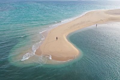 High angle view of beach