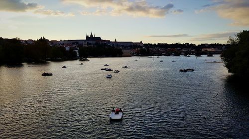 Scenic view of river against sky