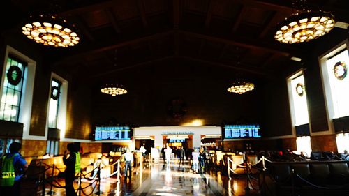 Interior of shopping mall