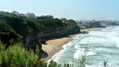 Scenic view of river against clear sky