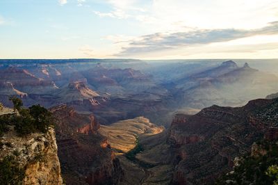 Aerial view of dramatic landscape