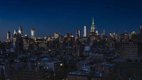 Skyscraper view from lower east side