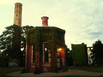 Low angle view of built structure against the sky