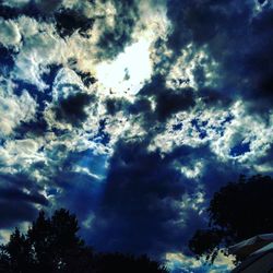 Low angle view of cloudy sky