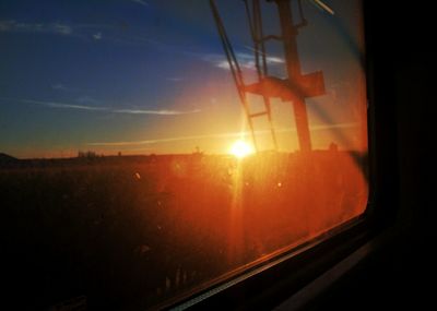 Sun shining through window