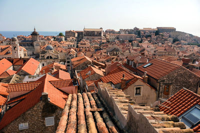 Dubrovnik old town. the walls of dubrovnik. unesco world heritage site.