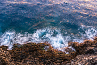 Scenic view of sea waves