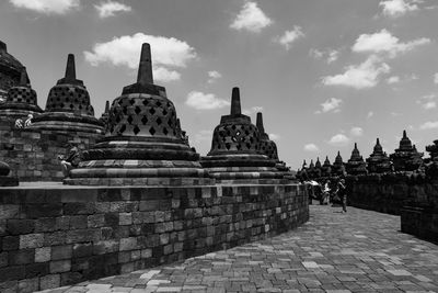 View of temple building against sky