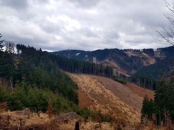 High angle view of landscape against sky