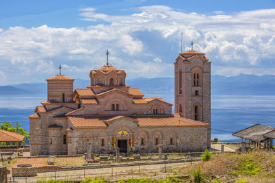 Church of st. john at kaneo overlooking ohrid lake - ohrid, republic of macedonia