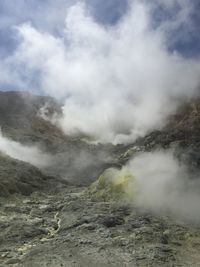 Scenic view of huangshan in foggy weather