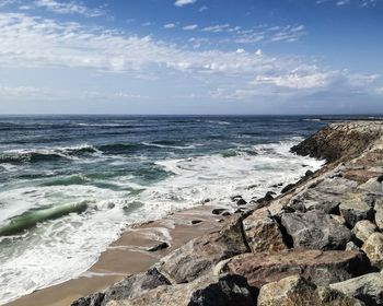 Scenic view of sea against sky