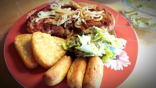 Close-up of served food