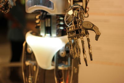 Close-up of robot hand