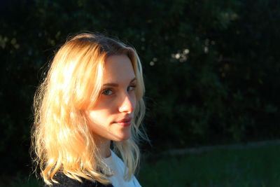 Portrait of smiling young woman