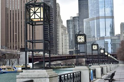 View of modern buildings in city