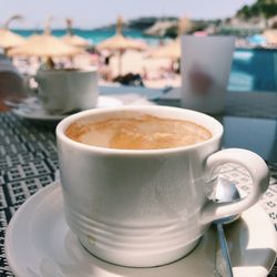 Close-up of coffee on table