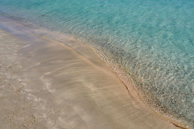 High angle view of beach