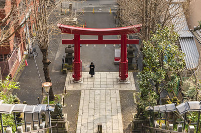 View of red outside building