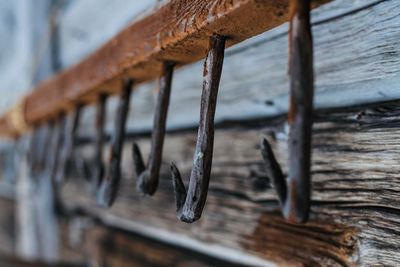 Close-up of rusty metals