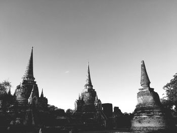 Old ruins of buddhist temple against sky